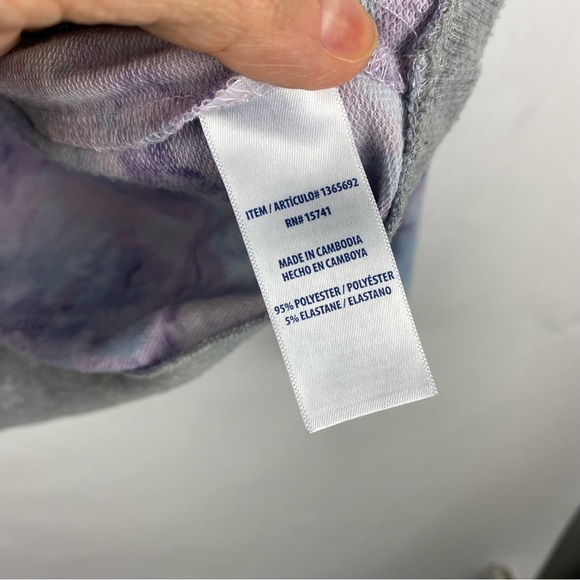 Splendid Womens Tie Dye Crewneck Sweatshirt Purple Blue Size Small Pullover - Picture 4 of 6
